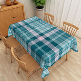 Aperturee - Aperturee Dark and Light Green Checkered Rectangle Tablecloth for St. Patrick’s Day or Spring Party Decor